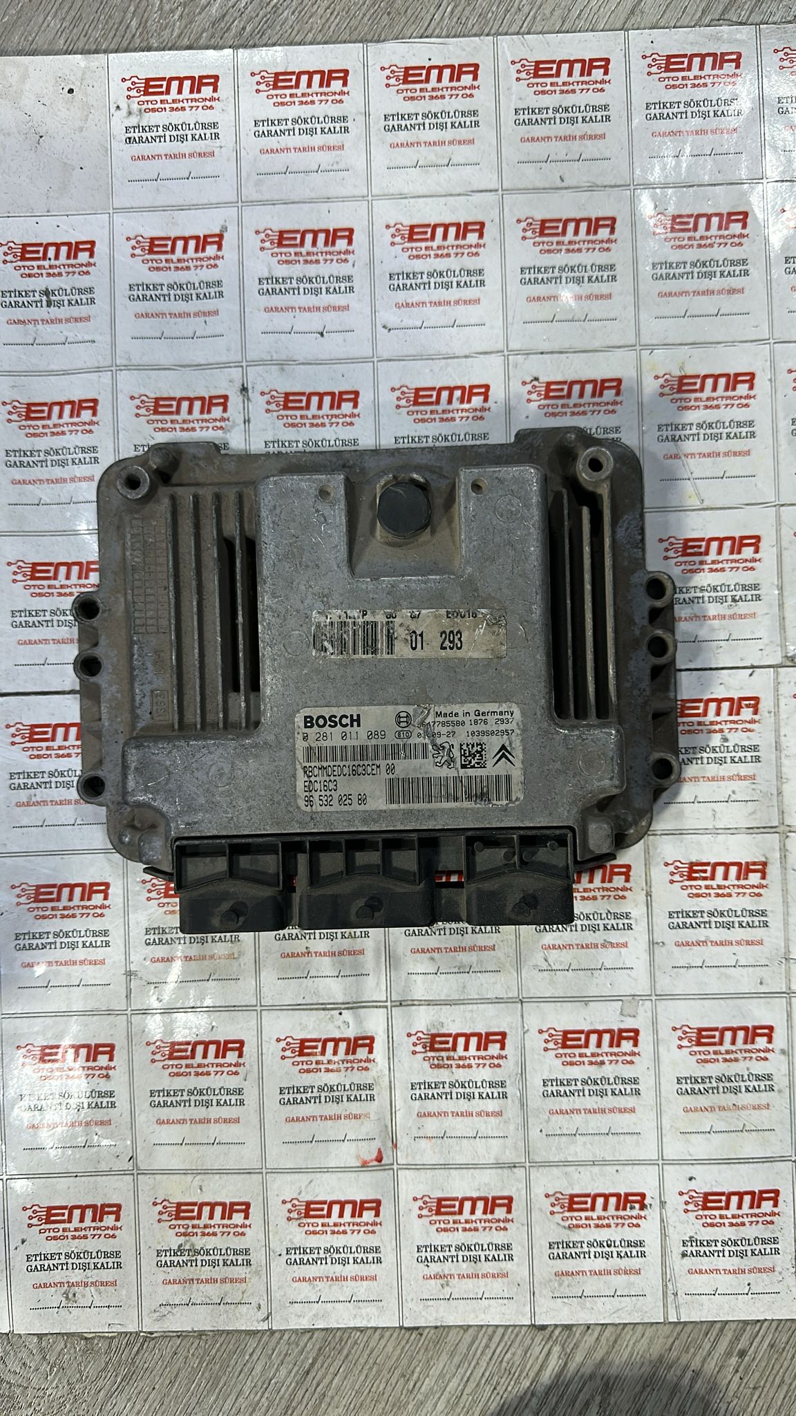 PEUGEOT 307 PEUGEOT 206 1.4 DİZEL MOTOR BEYNİ 0281011089 EDC16C3
